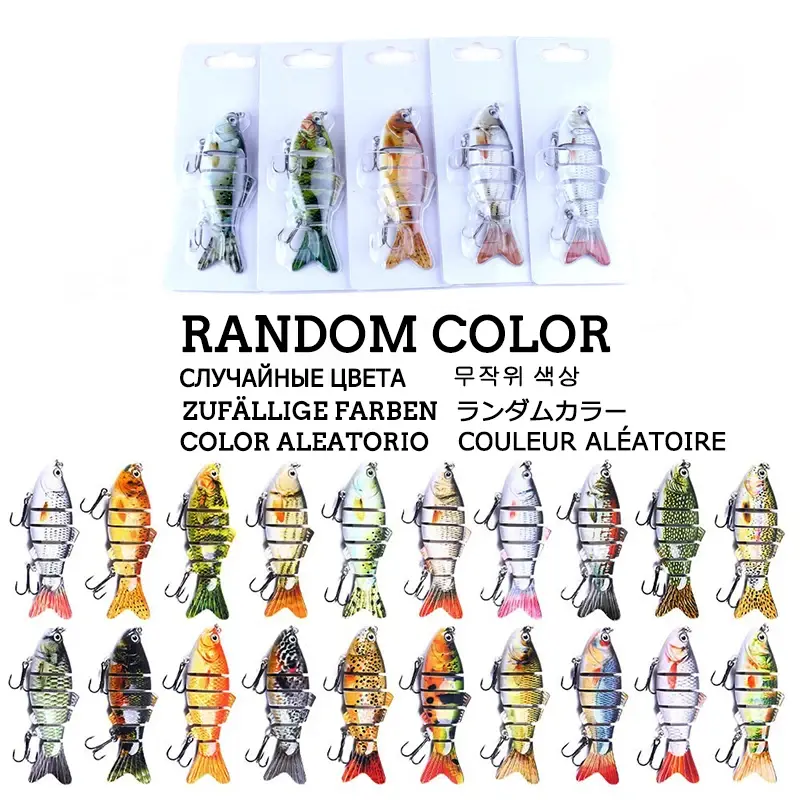 Fishing Lure Sinking 10cm/17.5g Multi Jointed 6 Segment Swimbait Wobblers Crankbait Hard Bait Pesca Tackle 15/12/10/8/5/3/1PCS
