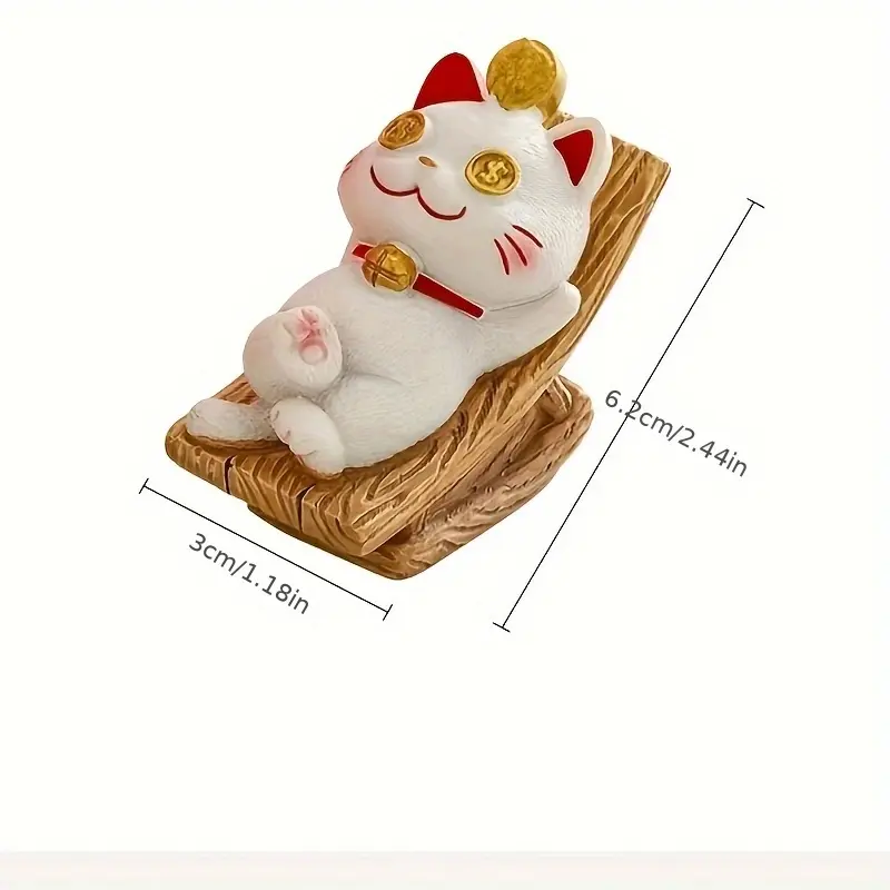 Lying down to win, attract wealth, cat small ornaments, cute cats, office desktop decorations, workstations, home ornaments