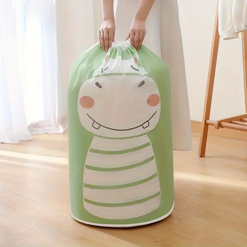 1pcs Quilt storage bag, waterproof, moisture-proof, and moldy resistant clothing sorting bag, drawstring with drawstring