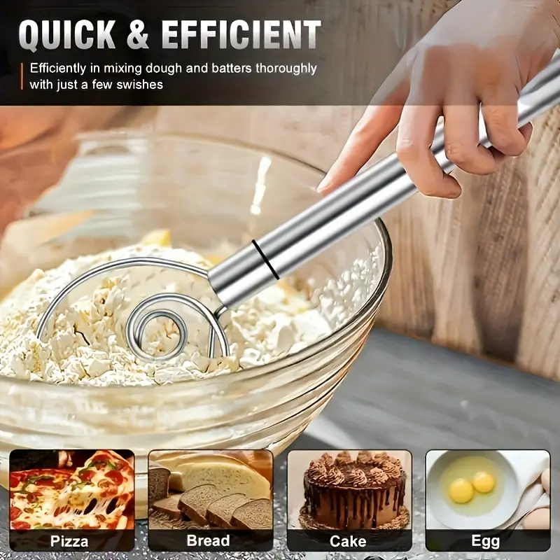 1PC Noodle mixer, flour cake beater, kitchen handheld mixer, non stick, quick egg whisk