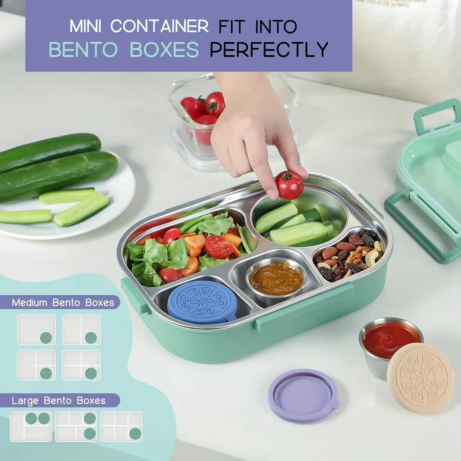 6pcs Seasoning Cup with Lid - Leak-proof, Reusable Sauce Container