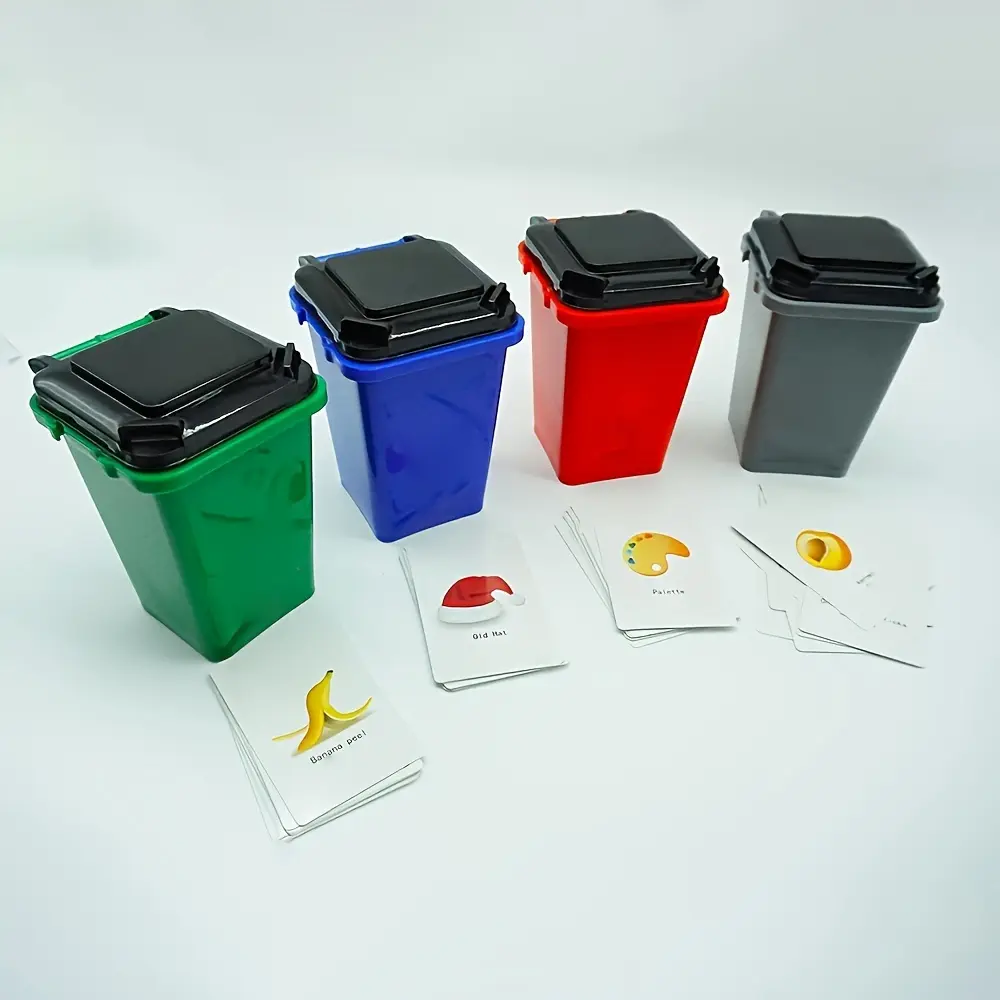 1pc Portable Mini Office Desk Trash Bin Pen Holder - Office Supplies Storage