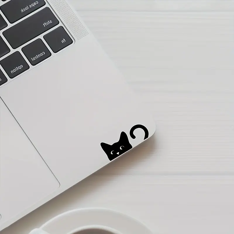 4PCS Car rearview mirror peeking at cat, stealing glances, funny stickers, cartoon decorative stickers