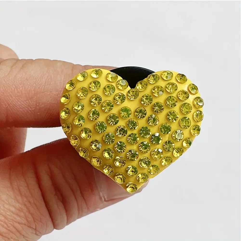2PCS Car air outlet aromatherapy clip diamond rhinestone heart car air outlet perfume clip decoration