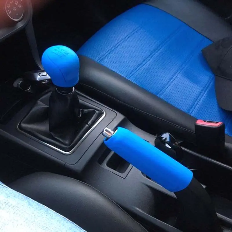 2PCS Car gear sleeve anti slip and wear-resistant universal gear lever sleeve handbrake sleeve