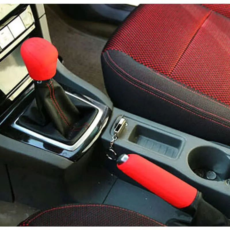 2PCS Car gear sleeve anti slip and wear-resistant universal gear lever sleeve handbrake sleeve
