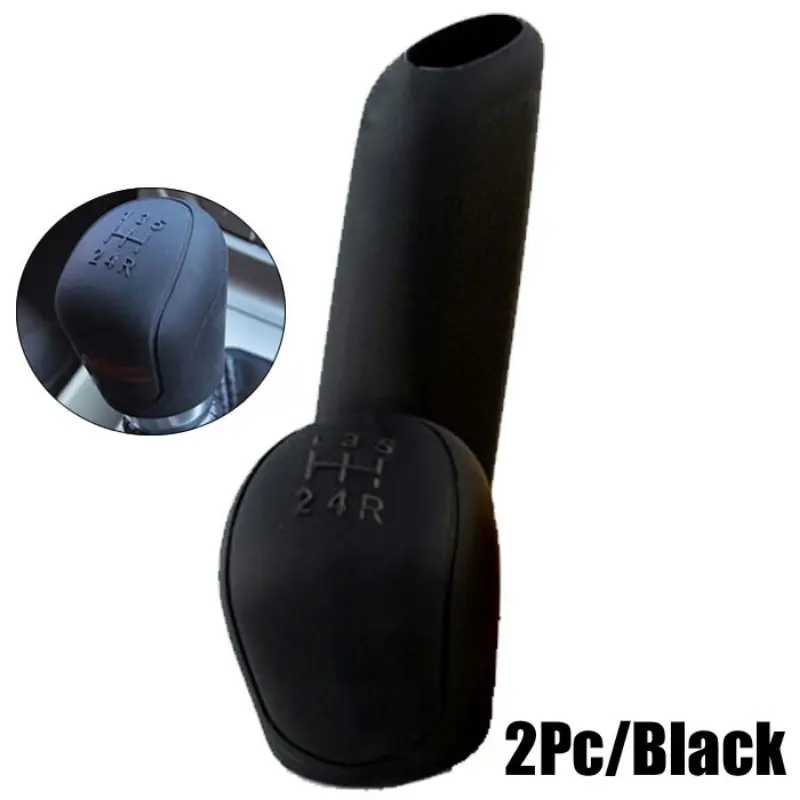 2PCS Car gear sleeve anti slip and wear-resistant universal gear lever sleeve handbrake sleeve