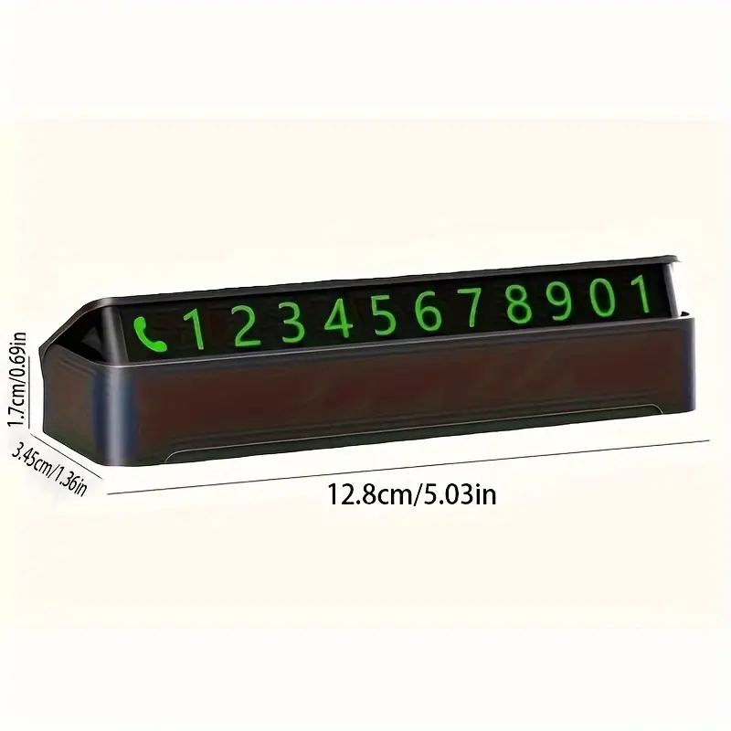 1PC Temporary parking sign, metal hidden night light, moving car number, moving license plate, car interior supplies, gifts