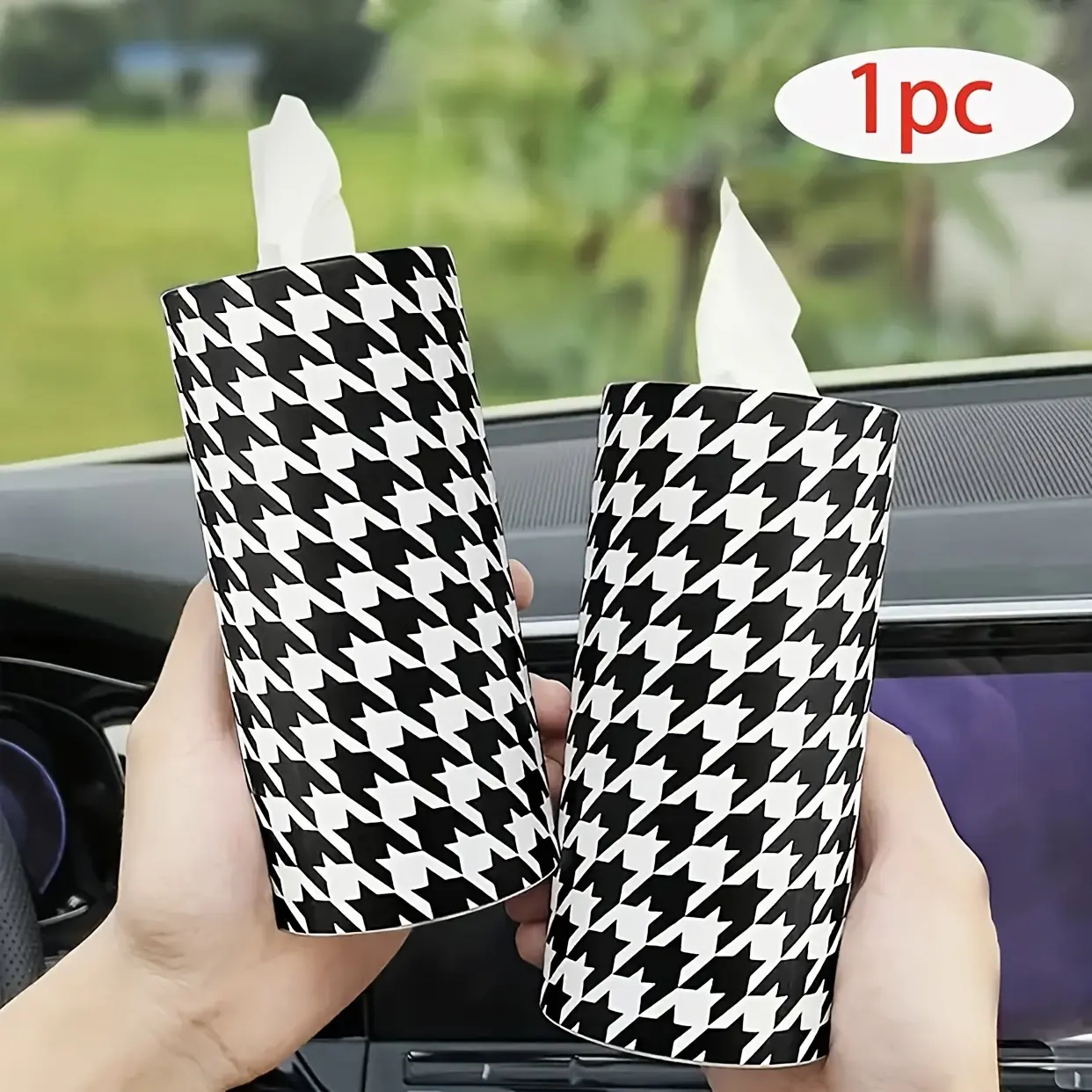 1PC Car tissue box, car paper drawer, cute car multifunctional tissue tube, cartoon decoration in car