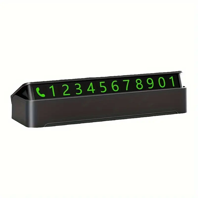 1PC Temporary parking sign, metal hidden night light, moving car number, moving license plate, car interior supplies, gifts