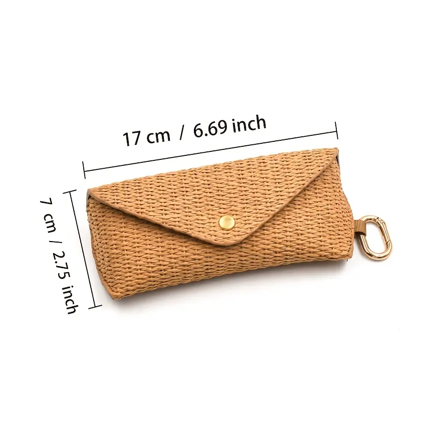 1PC Knitted glasses storage bag, portable travel sunglasses, sunglasses storage box