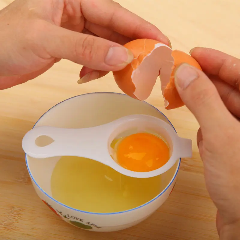 2/5pcs Egg Yolk Separator Divider White Plastic Convenient Household Eggs Tool Cooking Baking Tool Kitchen Accessories