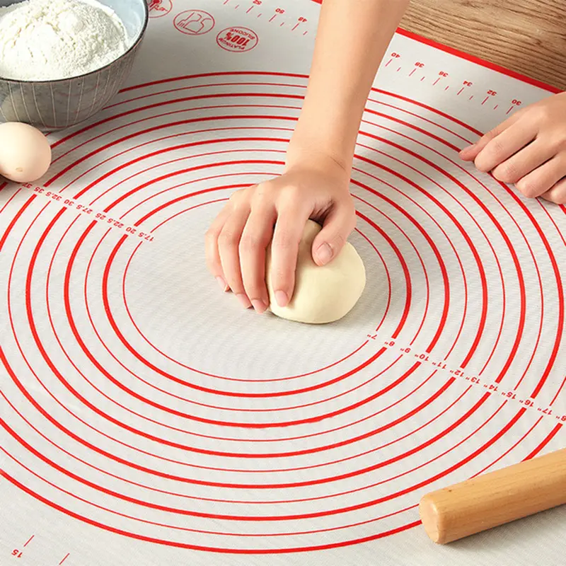 Kneading dough pad thickened with scale silicone pad not easy to stick baking flour pad pastry kitchen cooking table mat