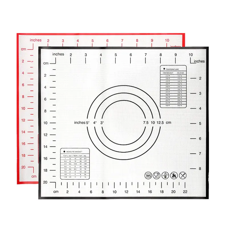 Kneading dough pad thickened with scale silicone pad not easy to stick baking flour pad pastry kitchen cooking table mat