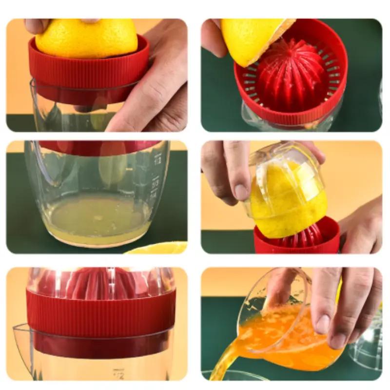 Multifunctional Household Manual Juicer Kitchen Gadget Orange Lemon Juicer with Graduated Cup Squeezer