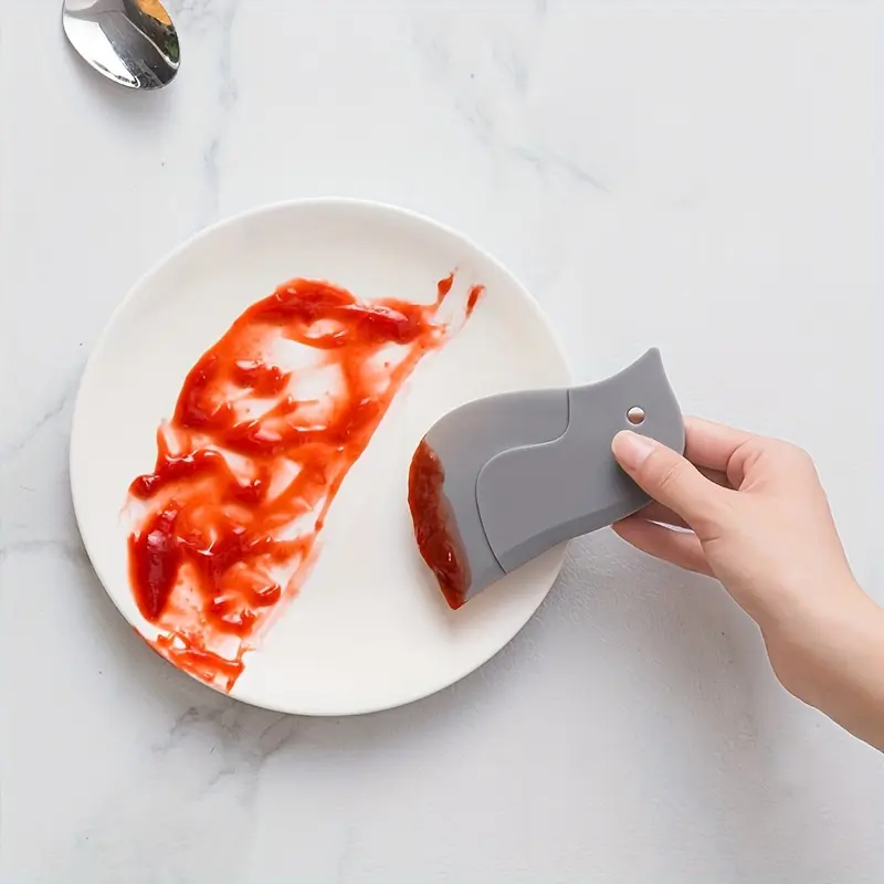 1PC Soft scraper, household kitchen cutting board scraper, oil stain scraper, baking kitchen small tool