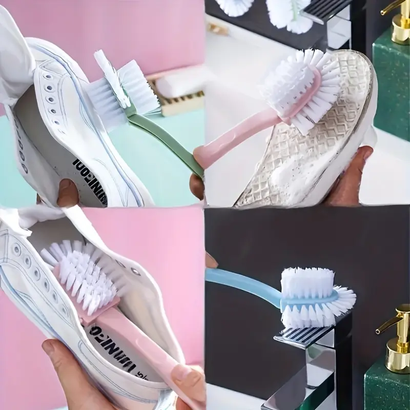 1PC New creative five sided shoe brush, double-sided circular cleaning with no dead corners