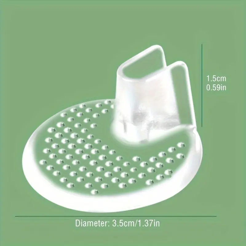 2PC Transparent small dot anti slip flip flops forefoot pad, summer transparent wear-resistant front half pad