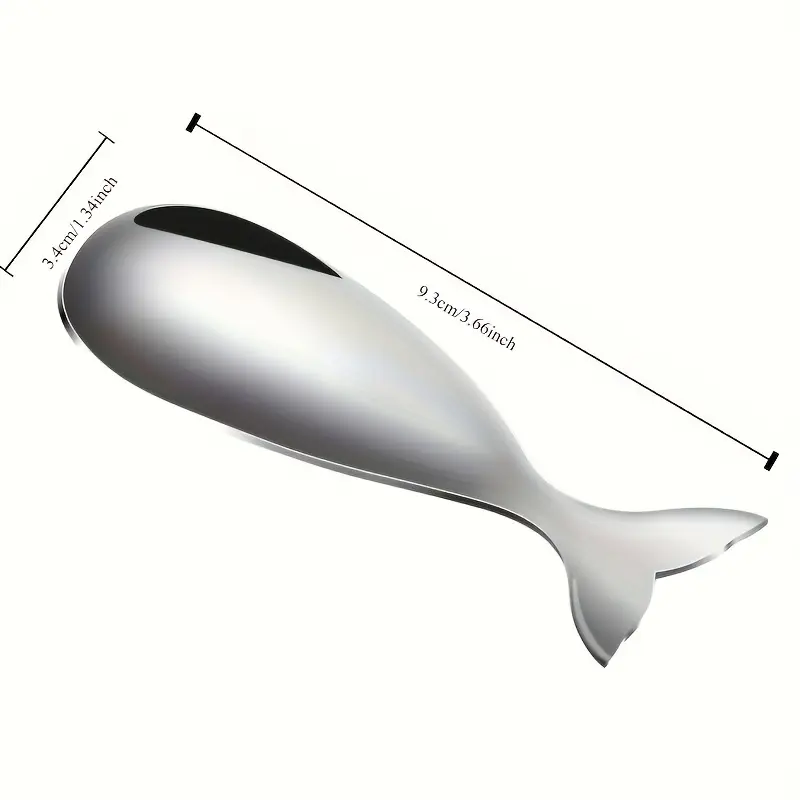 4pcs Whale-shaped durable dessert spoon for ice cream/coffee/tea, giftable