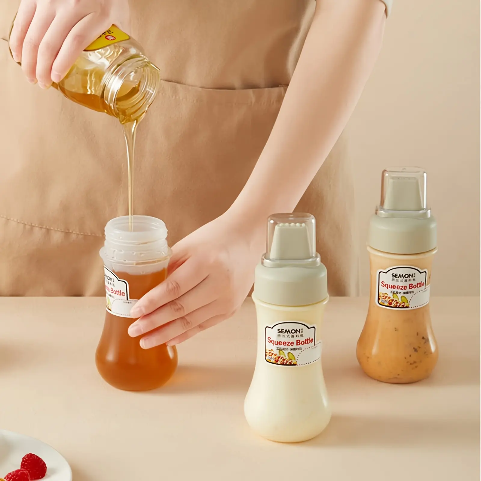 1pc Squeeze Sauce Bottle - Suitable for salad dressings, ketchup, honey, etc.
