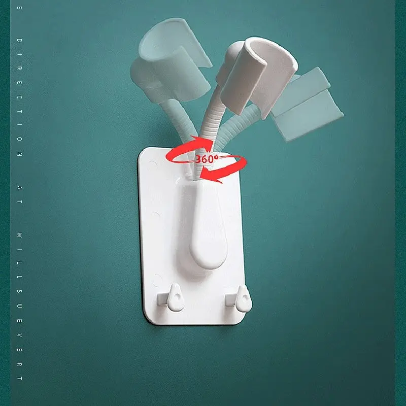 1pc Universal Adjustable Shower Head Holder, Wall-mounted 360° Rotatable