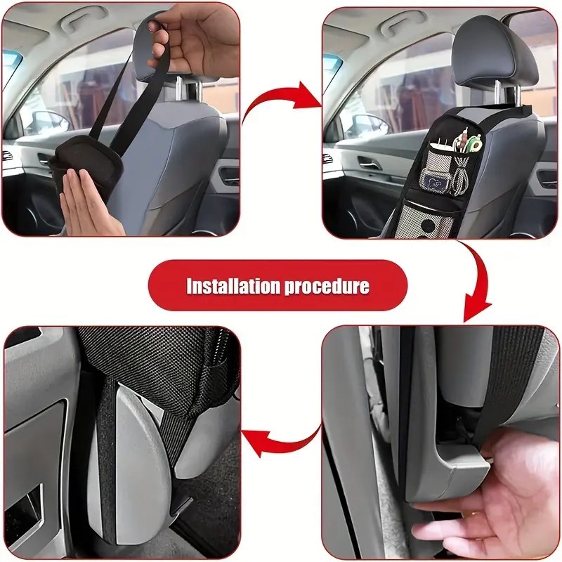 1pc Car storage bag, car seat back side hanging bag, mobile phone bag, car seat side storage bag, storage bag