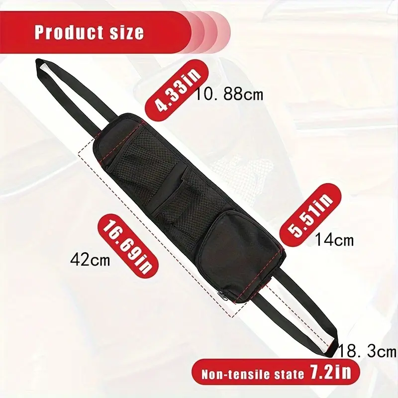 1pc Car storage bag, car seat back side hanging bag, mobile phone bag, car seat side storage bag, storage bag