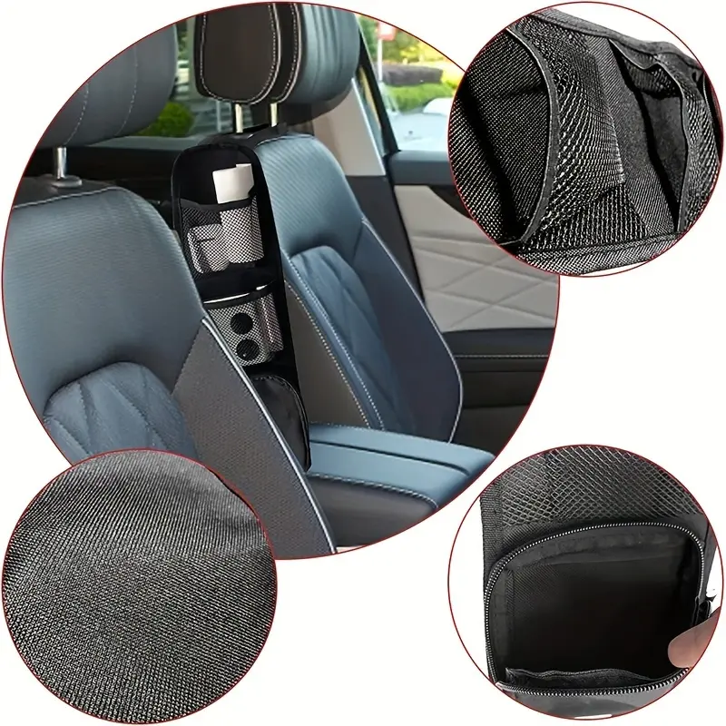 1pc Car storage bag, car seat back side hanging bag, mobile phone bag, car seat side storage bag, storage bag