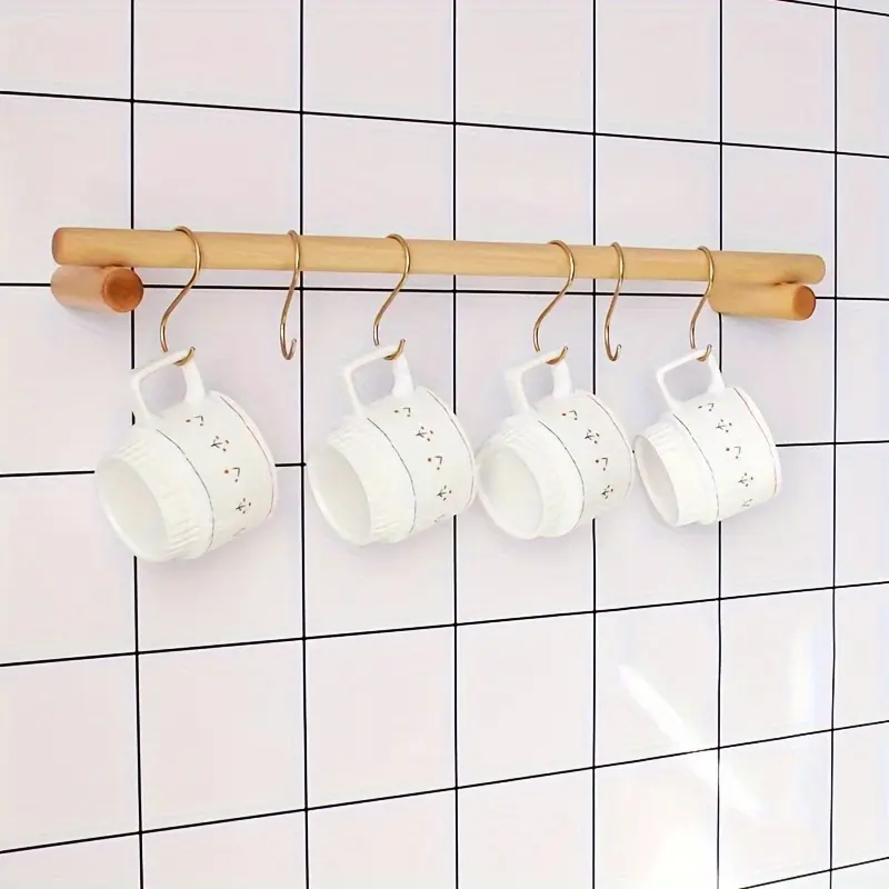 6pcs S-shaped hook for kitchen, bathroom, multi-purpose storage hook used for hanging