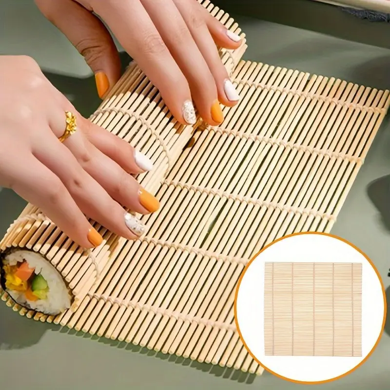 2pcs Advanced Bamboo Sushi Roller - Non-Stick, Easy to Use DIY Sushi Making Mat
