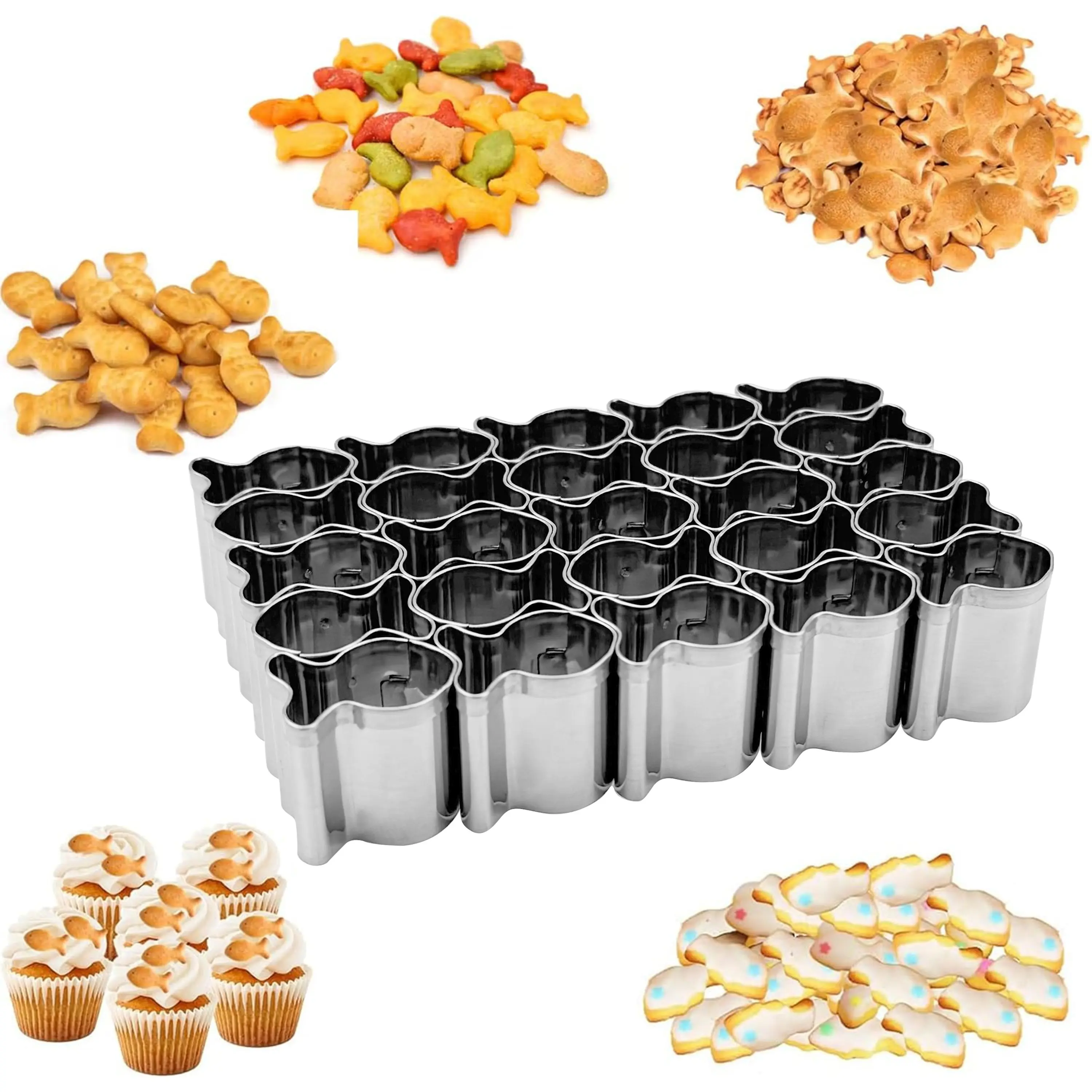 1PC Mini multiple baking molds for small goldfish biscuits