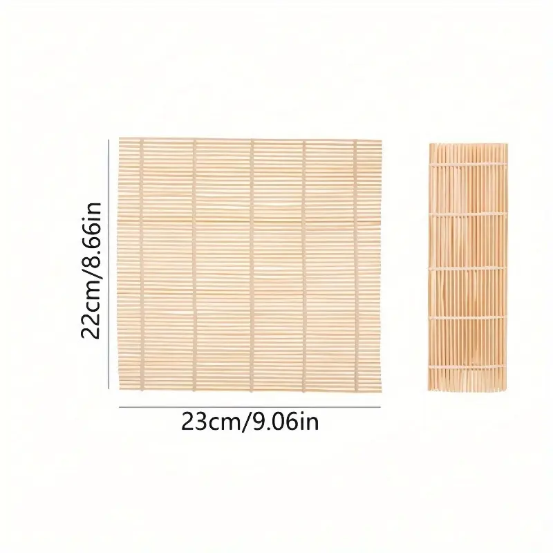 2pcs Advanced Bamboo Sushi Roller - Non-Stick, Easy to Use DIY Sushi Making Mat
