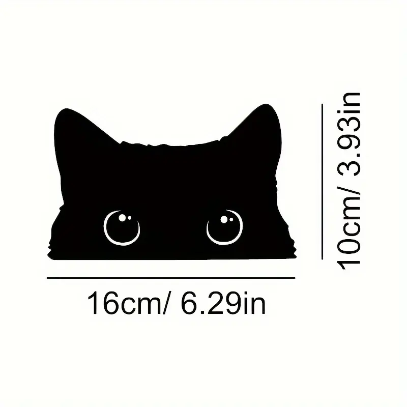 1PC Cartoon Fun Black Cat Car Stickers Body Bumper Scratches Covering Decorative Stickers