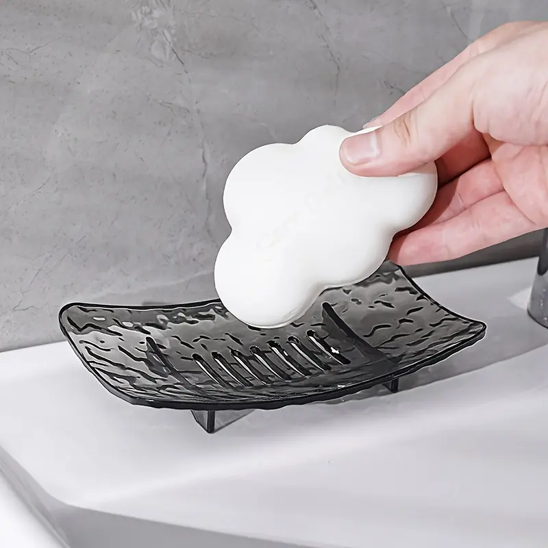 2pcs Creative Soap Dish with Drainage Holes, Soap Storage Box