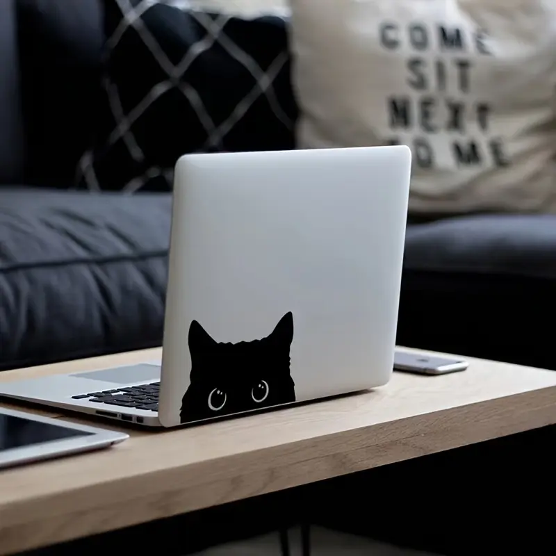 1PC Cartoon Fun Black Cat Car Stickers Body Bumper Scratches Covering Decorative Stickers