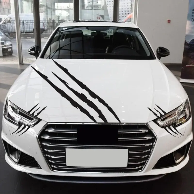 Hood waterproof ghost trend claw scratch car sticker pull flower c-072 car front cover change decorative sticker