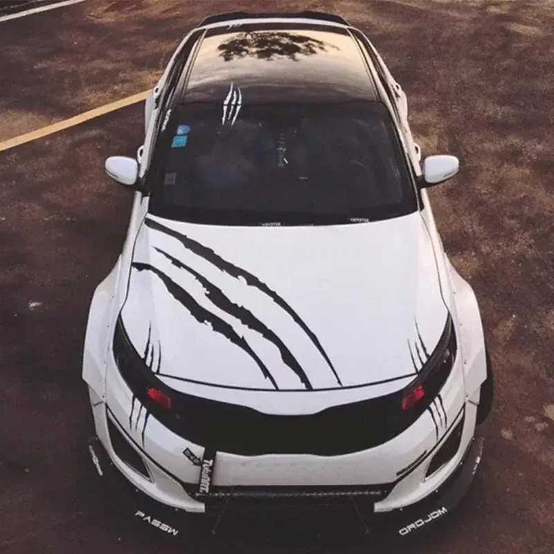 Hood waterproof ghost trend claw scratch car sticker pull flower c-072 car front cover change decorative sticker