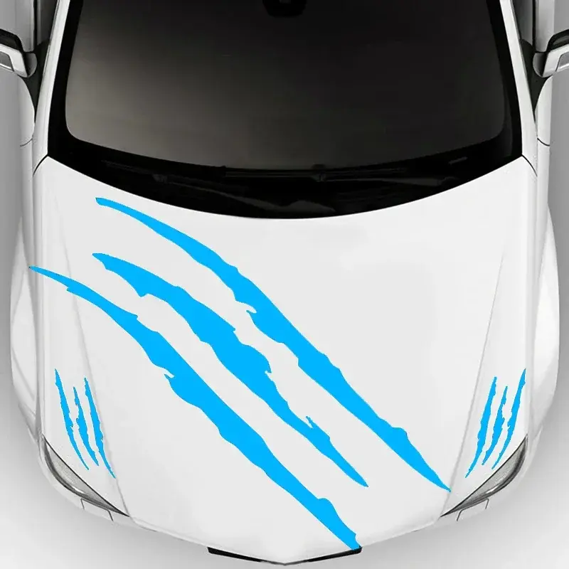 Hood waterproof ghost trend claw scratch car sticker pull flower c-072 car front cover change decorative sticker