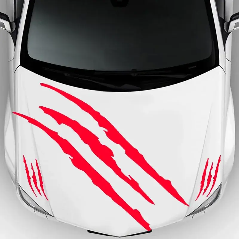 Hood waterproof ghost trend claw scratch car sticker pull flower c-072 car front cover change decorative sticker