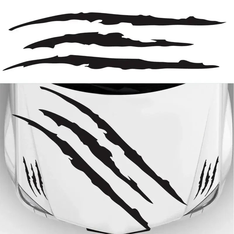 Hood waterproof ghost trend claw scratch car sticker pull flower c-072 car front cover change decorative sticker
