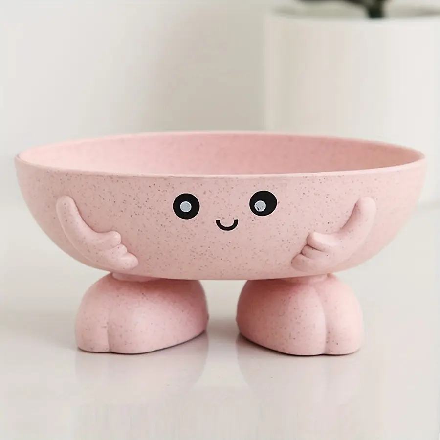 1pc Creative and cute soap dish, drainage soap tray, cartoon soap holder, bathroom soap stand.