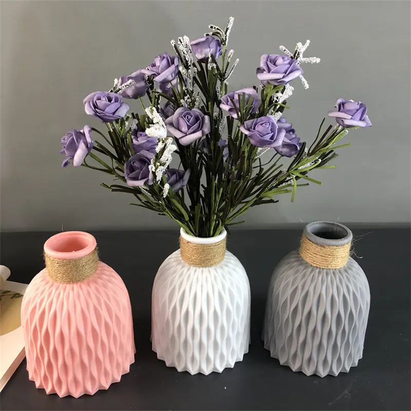 Plastic flowerpot products, pineapple pattern flower arrangement artifact, flowerpot simulation home decoration