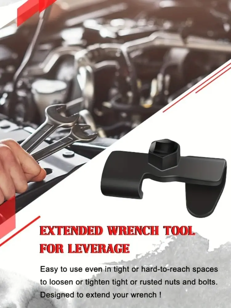 1pc Universal Automotive Wrench Extender Adaptor With 1/2 Inch Or 21mm Hex Drive For Garages, Repair Shops, And DIY, Extendable
