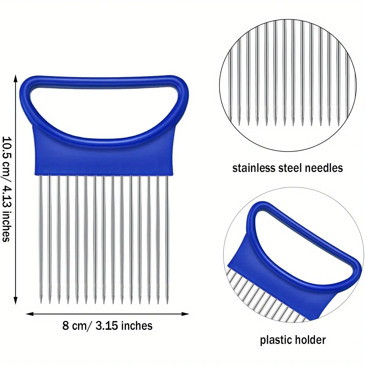 1PC Stainless steel onion tenderizer, fruit and vegetable slicing and fixing device, kitchen multifunctional tool