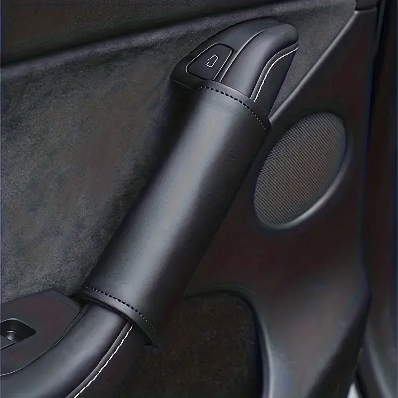 4pcs/set Door Inner Handle Protector Cover Leather For Tesla Model 3/Y 2022 Car Interior Accessories Auto Parts 2021 2020