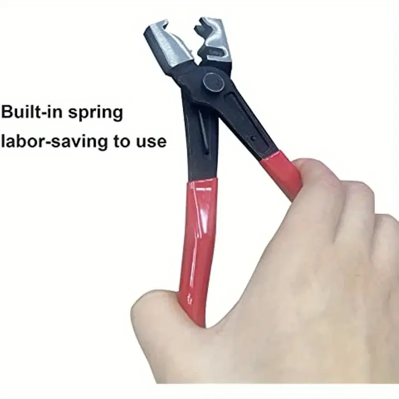 1PC iron hose clamp pliers for CV shoe clip repair tools with anti slip PVC handles for automobiles