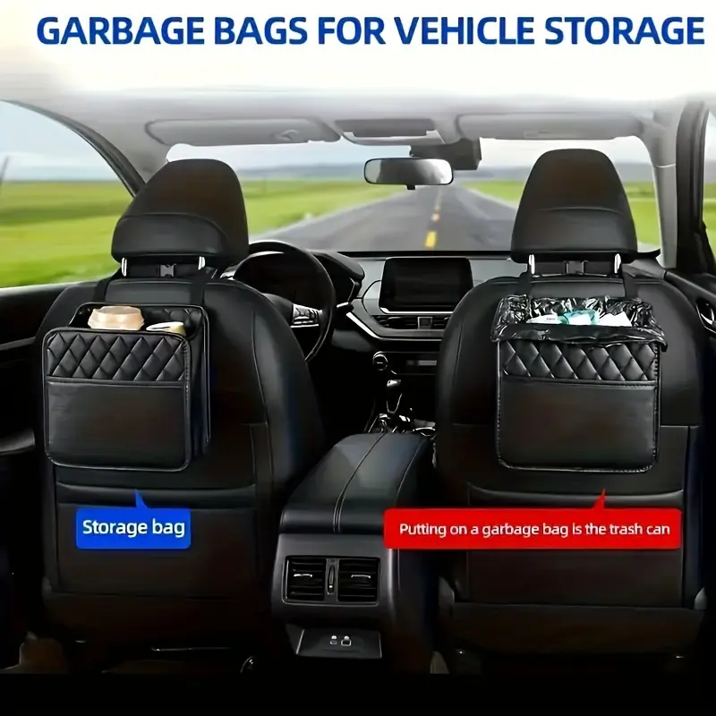 1pc Car seat back storage bag hanging bag car multifunctional storage box