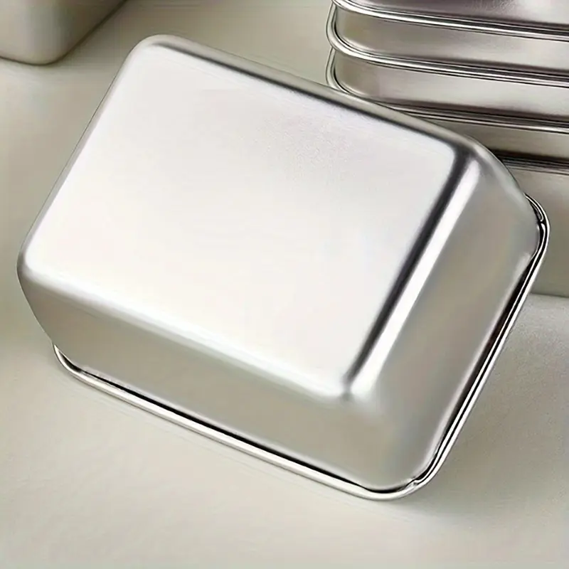 Stainless steel covered square plate, household rectangular magnetic small fresh-keeping box, tray, towel display board