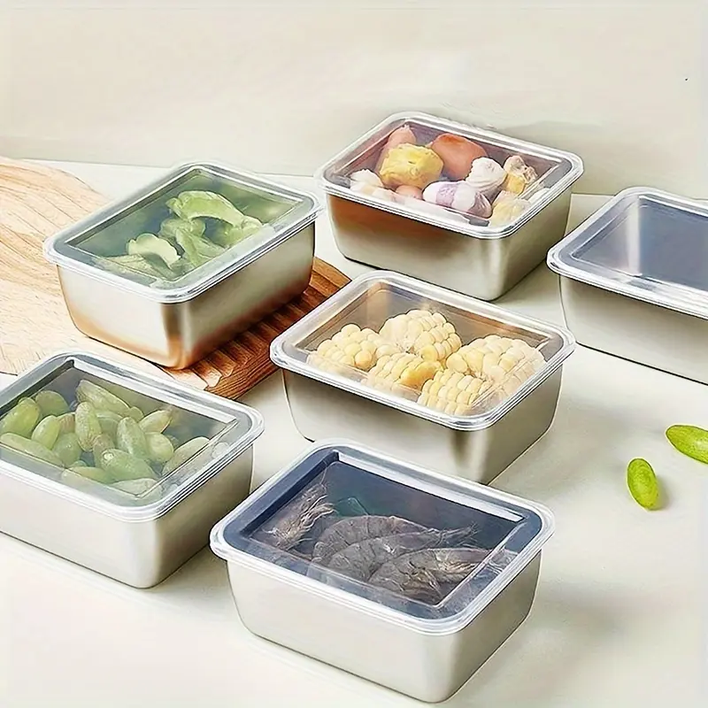 Stainless steel covered square plate, household rectangular magnetic small fresh-keeping box, tray, towel display board