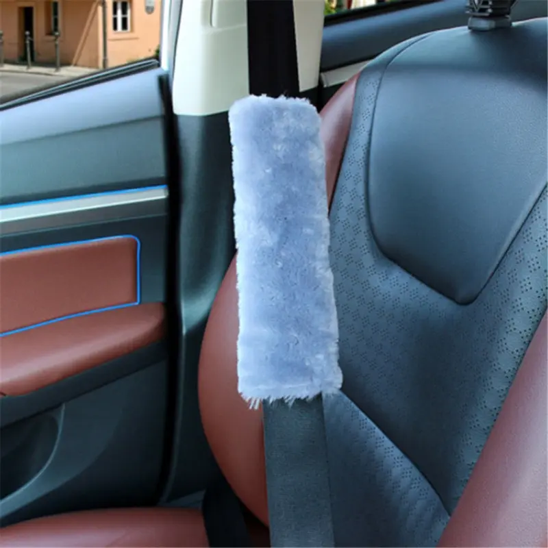 2PCS Car shoulder protector, safety belt cover, plush shoulder protection, anti friction shoulder protector accessories